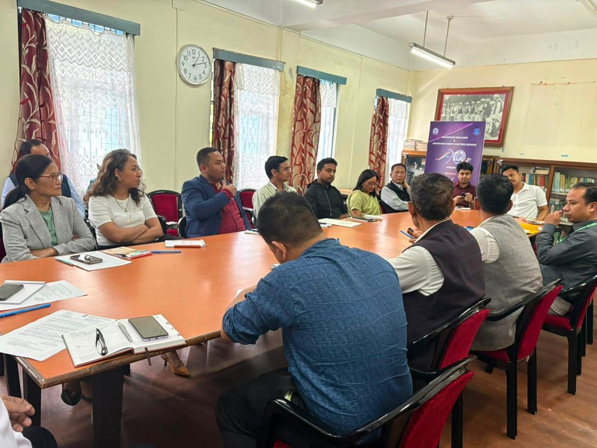 PIBShillong's tweet photo. 📢 IMPCC Meeting held at AIR Shillong, bringing together Central &amp; State Government departments to strengthen media coordination, review outreach activities, promote flagship welfare schemes, and ensure effective dissemination of information to the public. https://t.co/eF5TKXXBaA