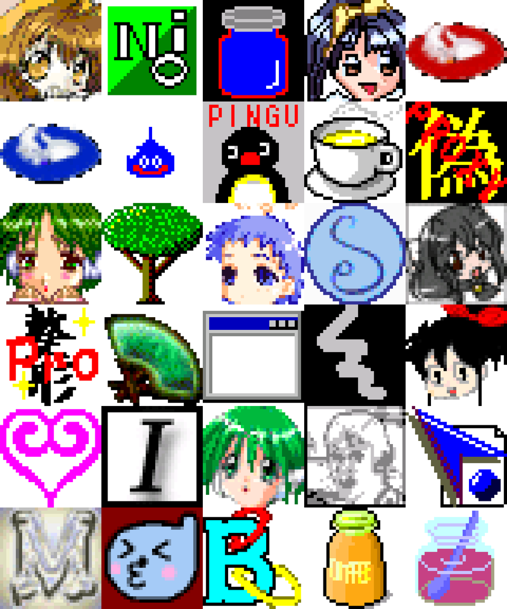 Greta_10765_'s tweet photo. [#連邦オフ会 こぼれ話4⃣]
❏特定用途のソフトウェアについて
今回、「大昔にわーっと流行ってわーっと消えたソフト」を肴に語る…みたいな流れだったけど埋もれてしまったので、供養がてらアイコンだけ纏めてみました。
…
……
このアイコン全部判る！って人いるんでしょうか(汗 https://t.co/RuYSptkUwW