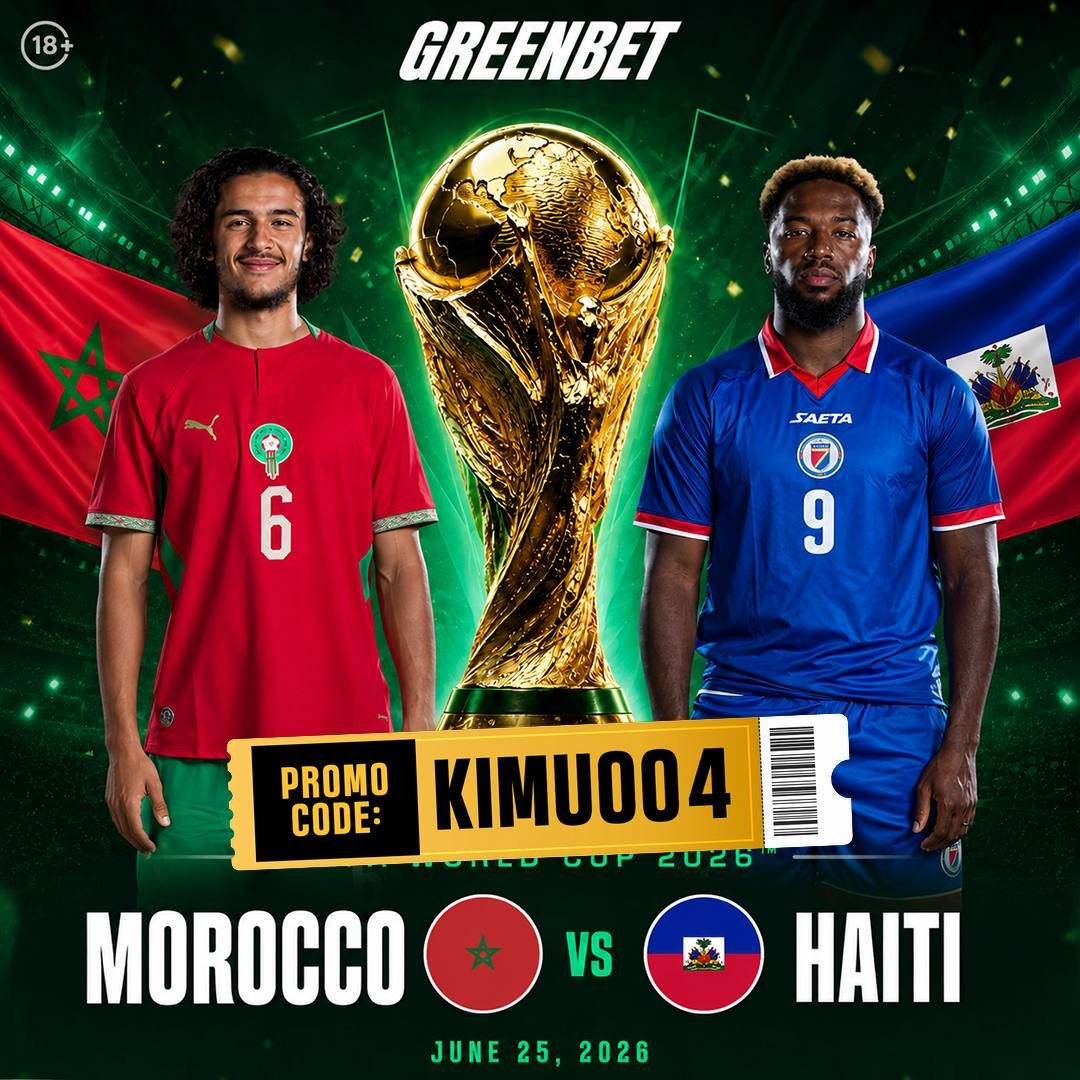owenkimutai003's tweet photo. 🏆 FIFA World Cup 2026 Qualifiers! 🌍⚽
GreenBet 💚 

🇲🇦 Morocco 🆚 🇭🇹 Haiti 🔥 Place your bets today and enjoy exciting odds on Greenbet!

🎁 Use Promo Code: KIMU004

👉 Register Here: https://t.co/hp6wqU0bLa

⚡ Bet smarter, win bigger, and don't miss the action! #WorldCup2026 https://t.co/uworKMuthI
