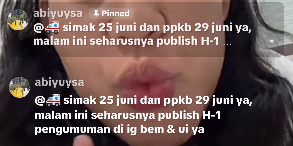 beautinsid3's tweet photo. coba dong kaka kaka bem ui, ni orang bnrn bem ui kaga si? 

btw yg nyebarin huru hara pengumuman simak tanggal 25 tu dia ya guys. dia selalu muncul di live tiktok org2 yg bahas mengenai simak. ketikan nya sih kyk tepercaya bgt 😇 tapi gataudah asli apa ngga aoakwoa https://t.co/QpZolUqr8f