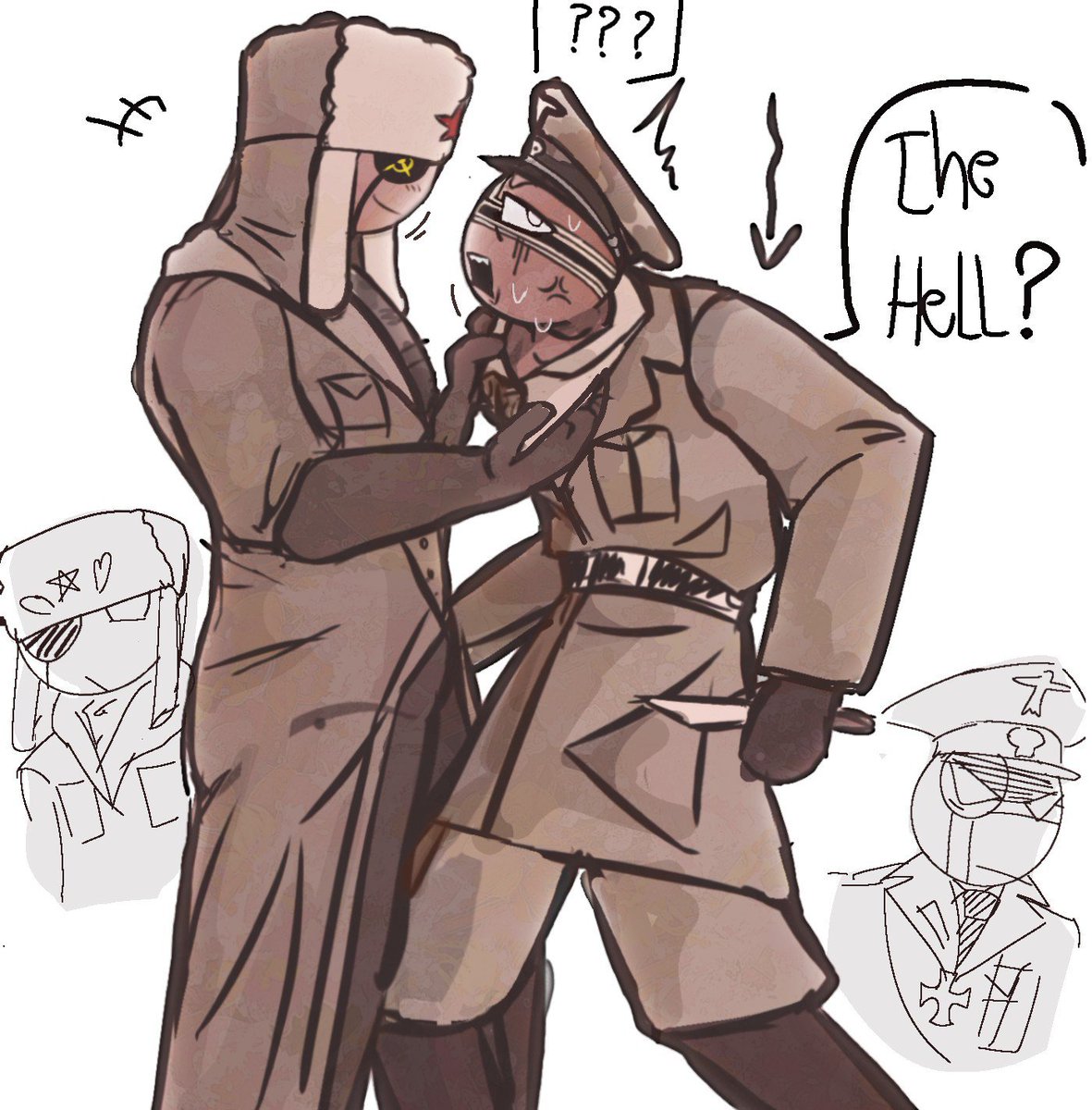 _the_333_'s tweet photo. Is it a crime to make reich taller than soviet? HMMMM..
#countryhumans #sovreich #ussrnazi https://t.co/SudqbbgDRL