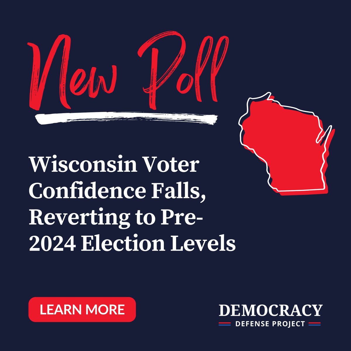 DemoDefenseFndn's tweet photo. New polling released at our @WisPolitics luncheon shows WI voter confidence in elections is back to pre-2024 levels.

As the midterms approach, leaders must counter mis- &amp; disinformation and rhetoric that undermines trust in our elections.

View our poll: https://t.co/dl2GIC3Suv https://t.co/YyO11JlA9T