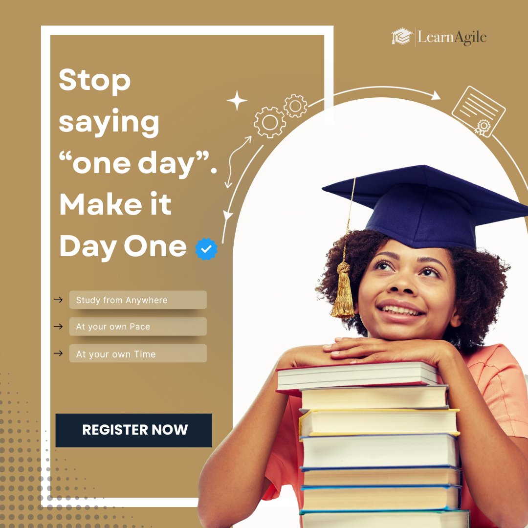 LearnAgile_'s tweet photo. Your future self will thank you!
Grab a new skill 📚, boost your confidence 🚀 and Earn a certificate while you are at it🎓

Enrol Now! It's your time to shine✨

Check out our courses
https://t.co/8cQYeMe8Ot 
#learnagile #OnlineEducation #CareerDevelopment #DailyAffirmations https://t.co/hDr5ZkZ5JX