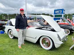everythinggcars's tweet photo. did you know, on june the 30th, The very first production Chevrolet Corvette rolled off the assembly line in Flint, Michigan. It famously featured a white exterior, red interior, a "Blue Flame" 6-cylinder engine, and an automatic transmission https://t.co/mNZs3hcDVU