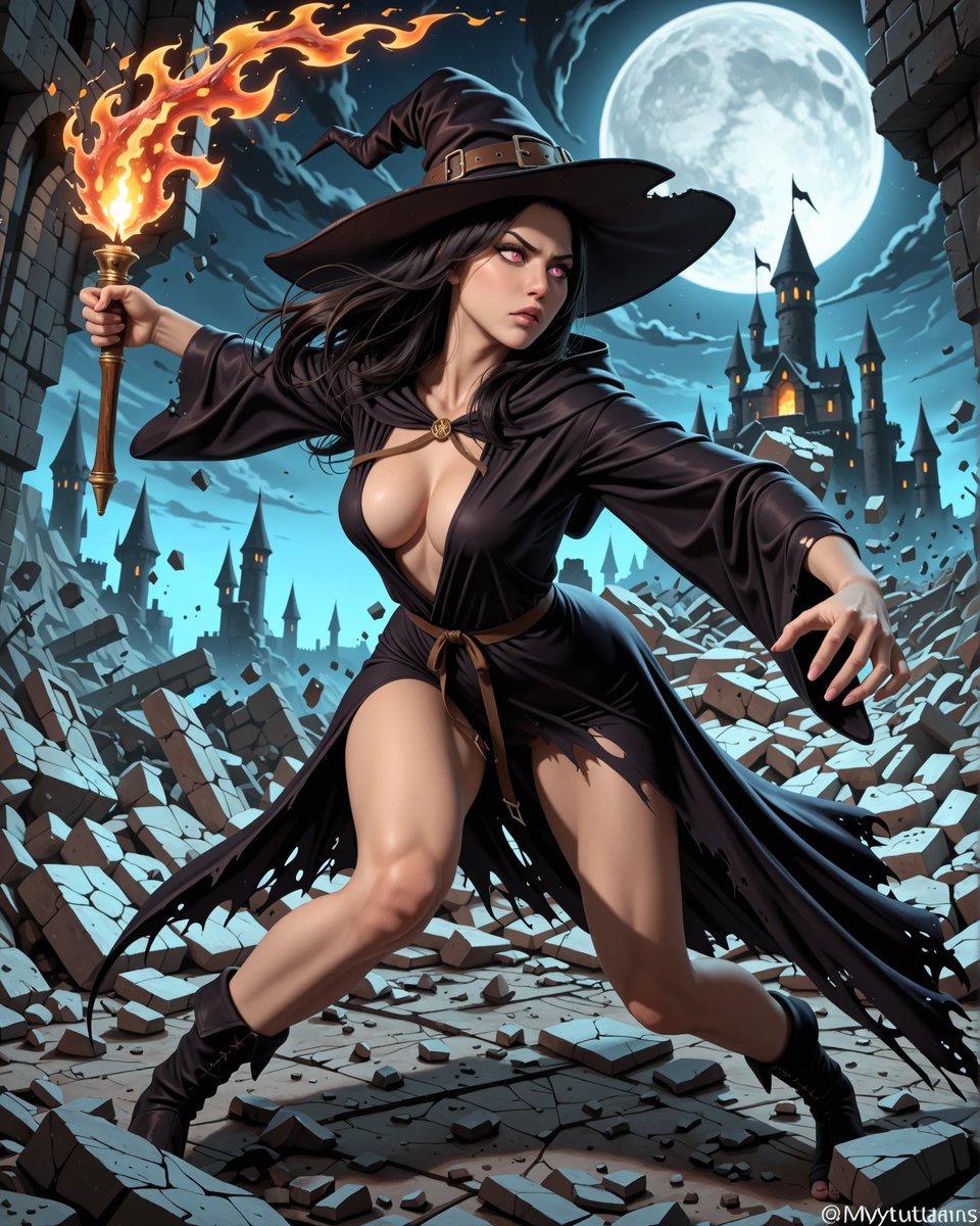 soulforged77's tweet photo. #WastelanderWednesday by @bluebunny996
#womenofwarAI by @rewsterp 
#WildWednesday by @SabreAI 

Mutants and monsters and all manner of enemies abound in the wasteland after the Demon Wars.  Jessica wildly rushes to defend the castle. the last remaining safe haven. https://t.co/dryVAU7Cs0