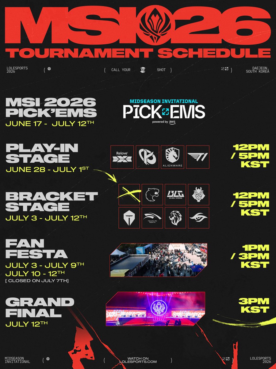 lolesports's tweet photo. MARK YOUR CALENDARS! 📆 https://t.co/VcYm6DbSjZ