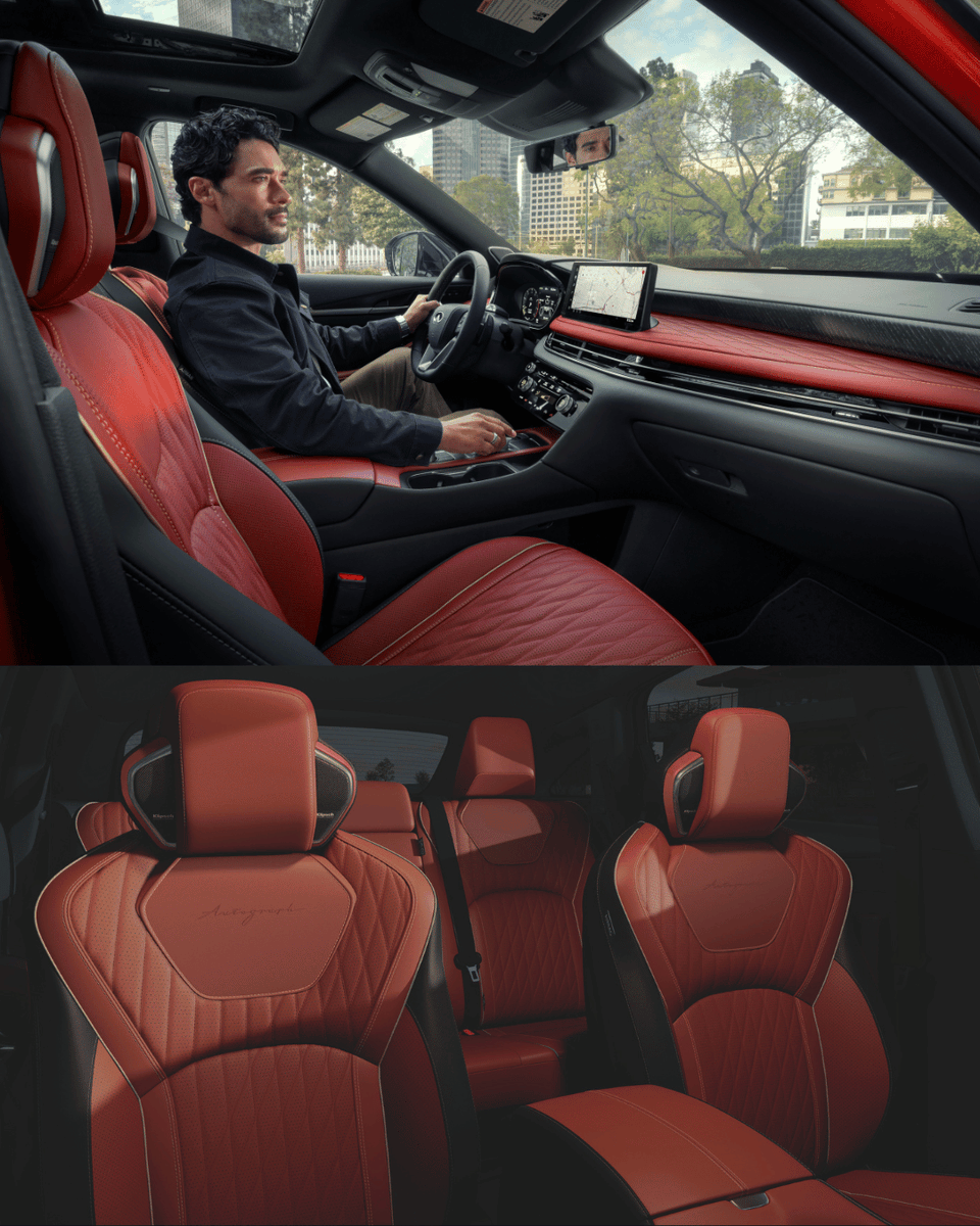 InfinitiofMelb2's tweet photo. Step inside the all-new INFINITI QX65 and discover a cabin crafted around comfort, style, and personalization. Premium leather-appointed seating and available multi-color ambient lighting create an atmosphere that adapts to every drive. 

#INFINITI #QX65 #INFINITIQX65Launch https://t.co/OaZIeQ0Nen