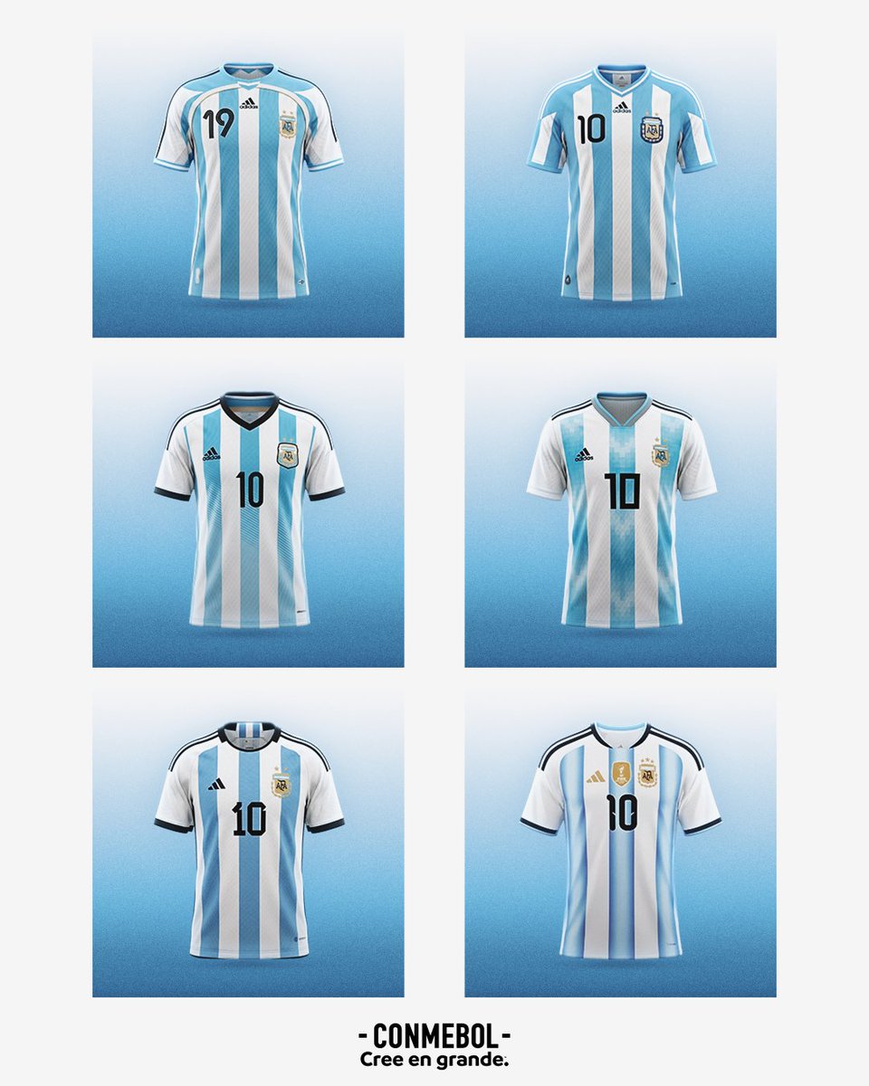 CONMEBOL's tweet photo. ¡El único futbolista sudamericano en jugar seis veces la #CopaMundialFIFA! 😍🇦🇷 Lionel Messi https://t.co/kPVy9s0UIE