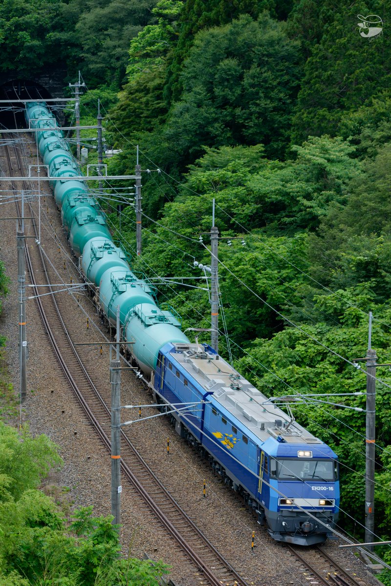 OuZI3QkQyUapzNh's tweet photo. 2026年6月24日
中央西線貨物 5875レ EH200《Blue⚡️Thunder》16号機 タキ 石油輸送

まだ綺麗✨
イイねぇ🤭 https://t.co/DqXrsYTSpx