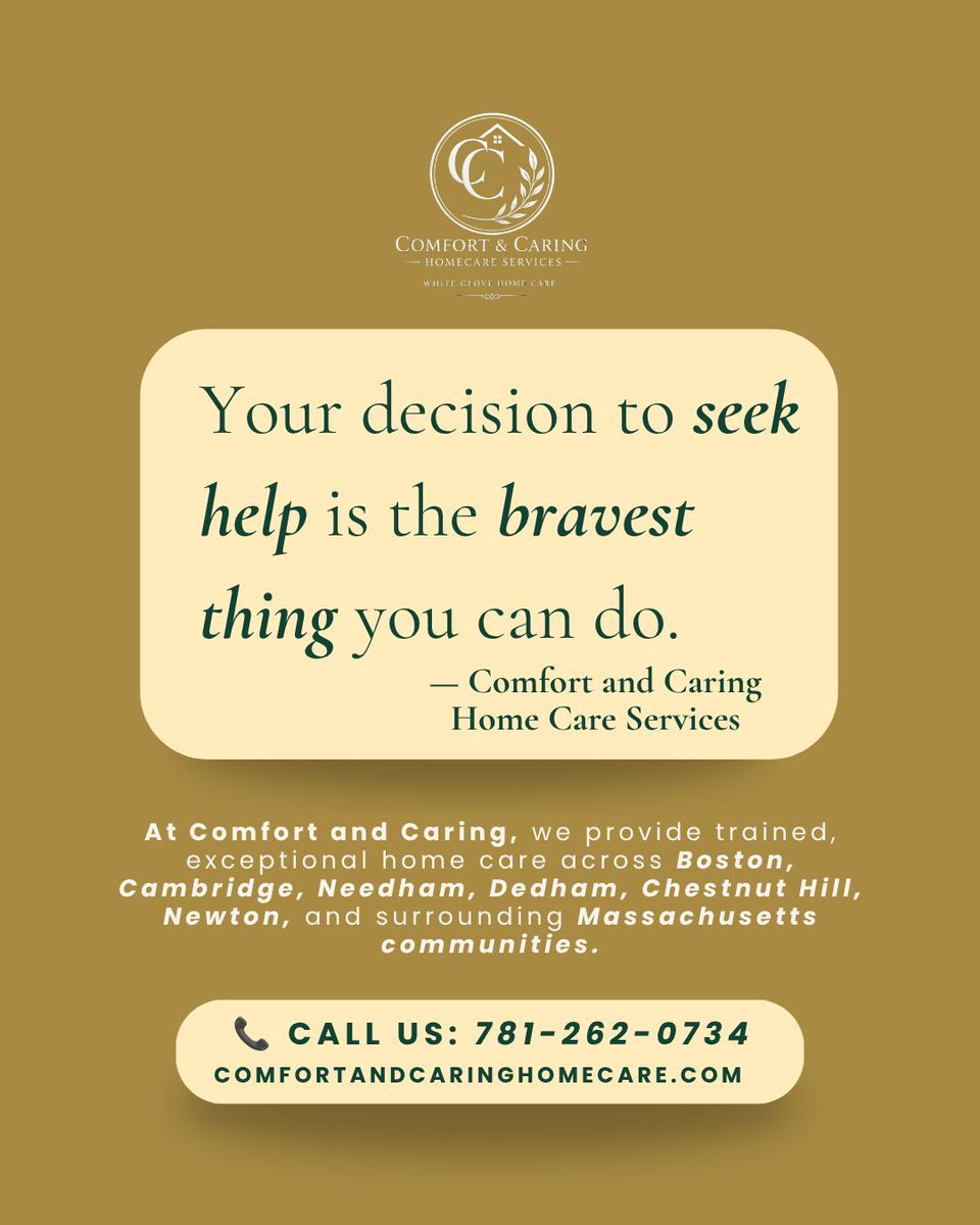 comfort_caring's tweet photo. For every family spending this Sunday wondering if it’s time to ask for help: it is. And we’re here when you’re ready.

Exceptional in-home care across Greater Boston.
📞 781-262-0734
🌐 https://t.co/JwzFf7UP0p

Share with a family member who may need it
#Massachusetts #Homecare https://t.co/FM0ukGyfbn
