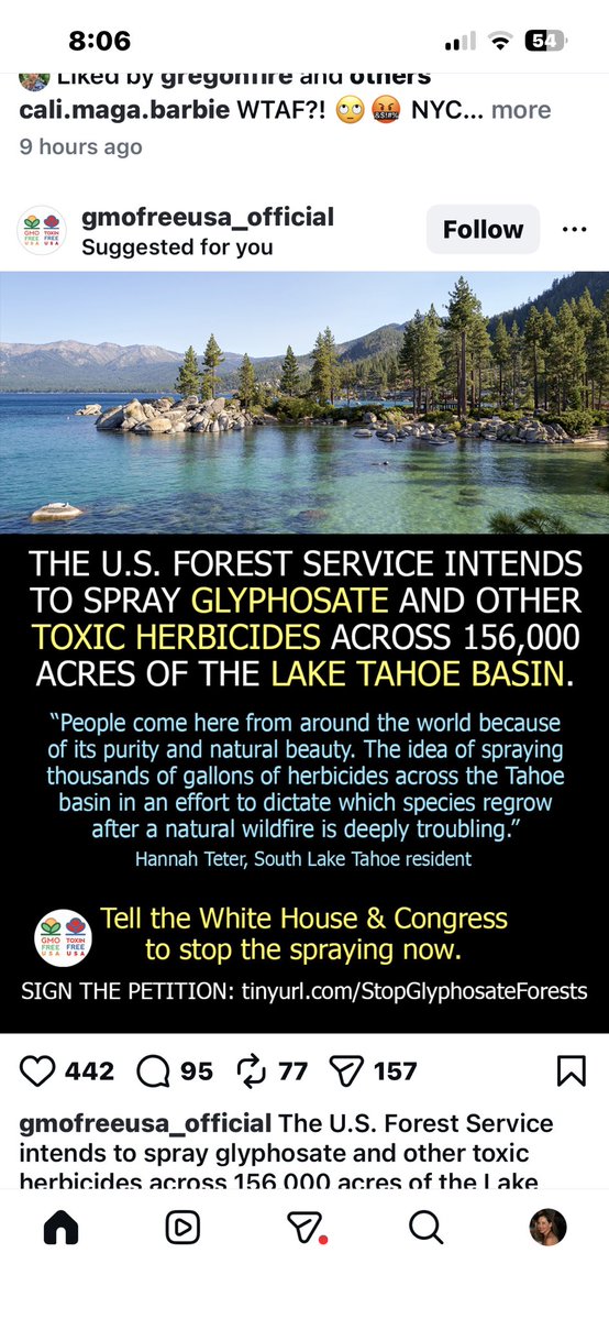 MLu68's tweet photo. @potus @USForest @secrollins
@USDA @EPA @leezeldinepa
@SecKennedy STOP SPRAYING GLYPHOSATE IN OUR BEAUTIFUL FOREST !!! IDIOTS!! WHAT THE FUCK ARE YOU DOING?!!🤬🤬 https://t.co/vpnFmzu9oJ