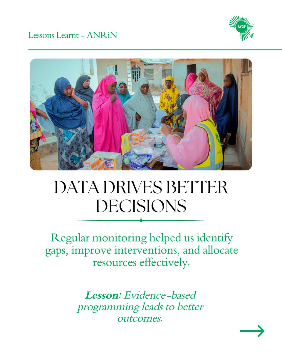 Aygf_'s tweet photo. 1/ Through the ANRiN Project, AYGF strengthened its understanding of what it takes to deliver sustainable health and nutrition interventions at scale. https://t.co/mVNE5dMSL6