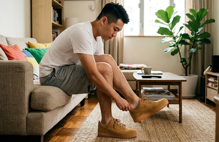 sneakersockless's tweet photo. 🦶👟
A new day starts! Wearing shoes and prepare to go out...

#sockless #nike #airforce1 https://t.co/o2TKPN6d6j