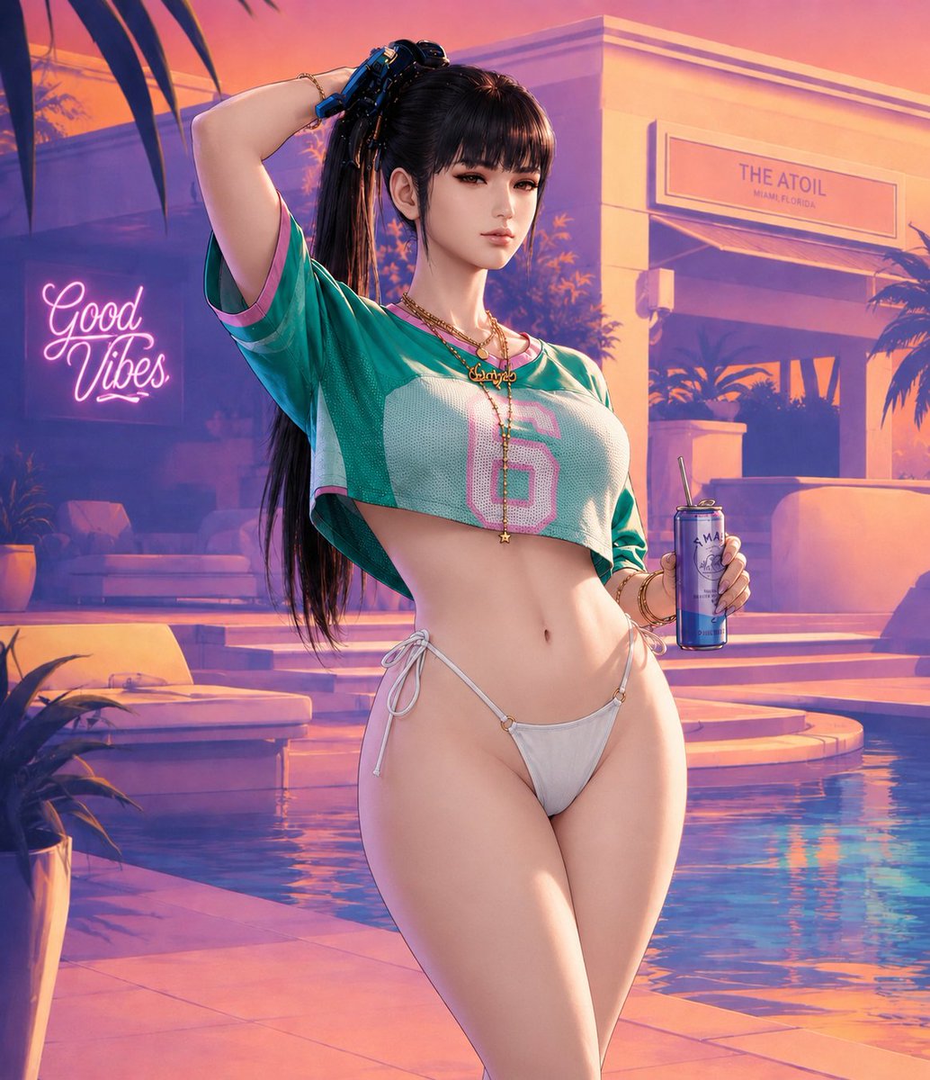 LuxBoutiqueAI's tweet photo. Stellar Blade gals as GTA 6's cover girls 🤍 https://t.co/0Okr0k616K