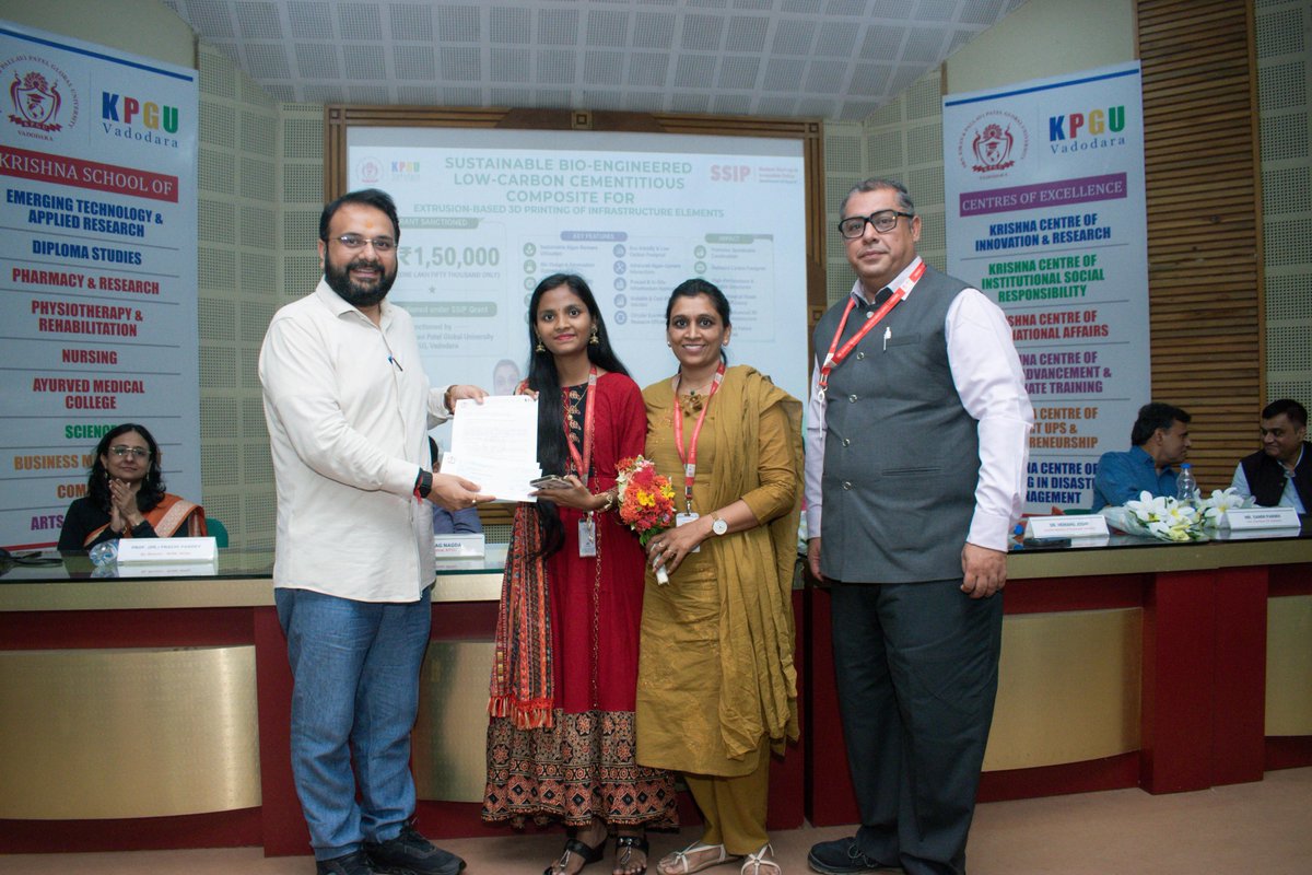 drhemangjoshimp's tweet photo. Empowering Innovation, Inspiring Future Leaders 🚀

Had the privilege of attending the Mega Grant Disbursement Ceremony under the Student Startup & Innovation Policy (SSIP) at KPGU. The event celebrated the spirit of innovation, entrepreneurship, and research, encouraging young minds to transform their ideas into impactful solutions for society.