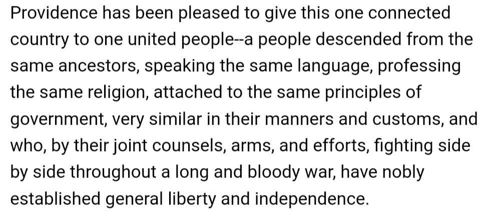 TheRhetorRick's tweet photo. Our founding fathers like John Jay, Alexander Hamilton, Thomas Jefferson, and George Washington surely repudiated this "blood and soil" nationalism idea.

*opens writings of the founding fathers*

uh oh

*Frantically starts flipping though pages*

uh oh. oh no. no no no. uh oh https://t.co/zP4P59K0GS