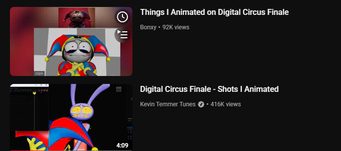 chompotron's tweet photo. Its insane to animators posting extensive BTS of their shots on The Amazing Digital Circus , within DAYS of the final episode releasing, ON THEIR OWN CHANNELS. if I did this for RWBY, Rooster Teeth HR would have nuked me from orbit https://t.co/ZymOsVvDE7