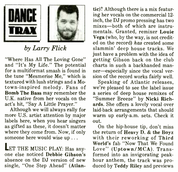 myfizzypop's tweet photo. 35 yrs since #DebbieGibson debuted her #OneStepAhead single on the Billboard Club Play charts. Back #onthisdayinpop in 1991, it entered the countdown at 49 before climbing all the way to number 18! Rhythms so sharp you could cut yourself on them!
https://t.co/KND83bsnCw https://t.co/dtJQM6uM80