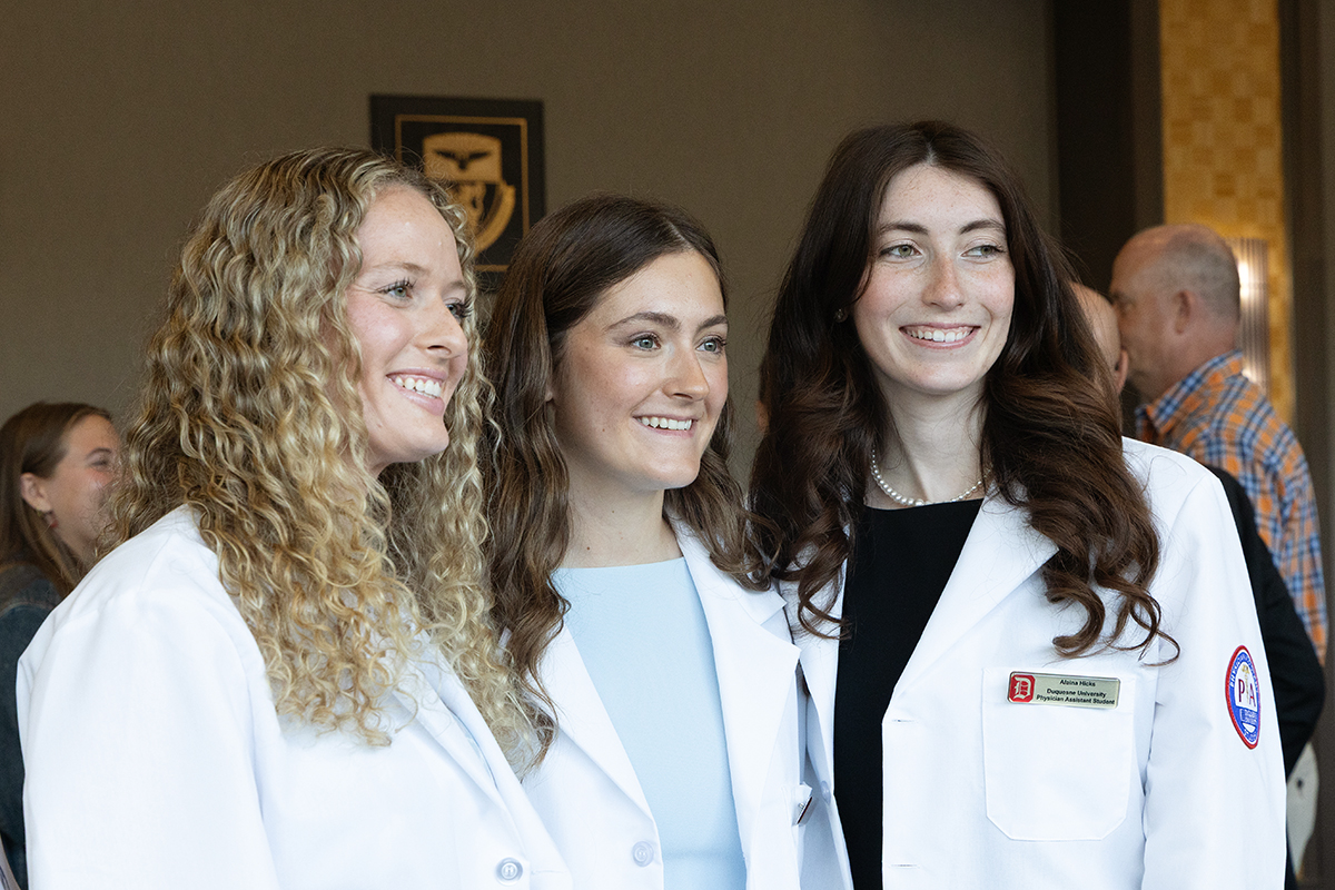 duqedu's tweet photo. Physician Assistant Studies students received their white coats and officially began the next stage of their journey toward becoming healthcare providers. Congrats! ❤️💙 https://t.co/xFC67YquBk