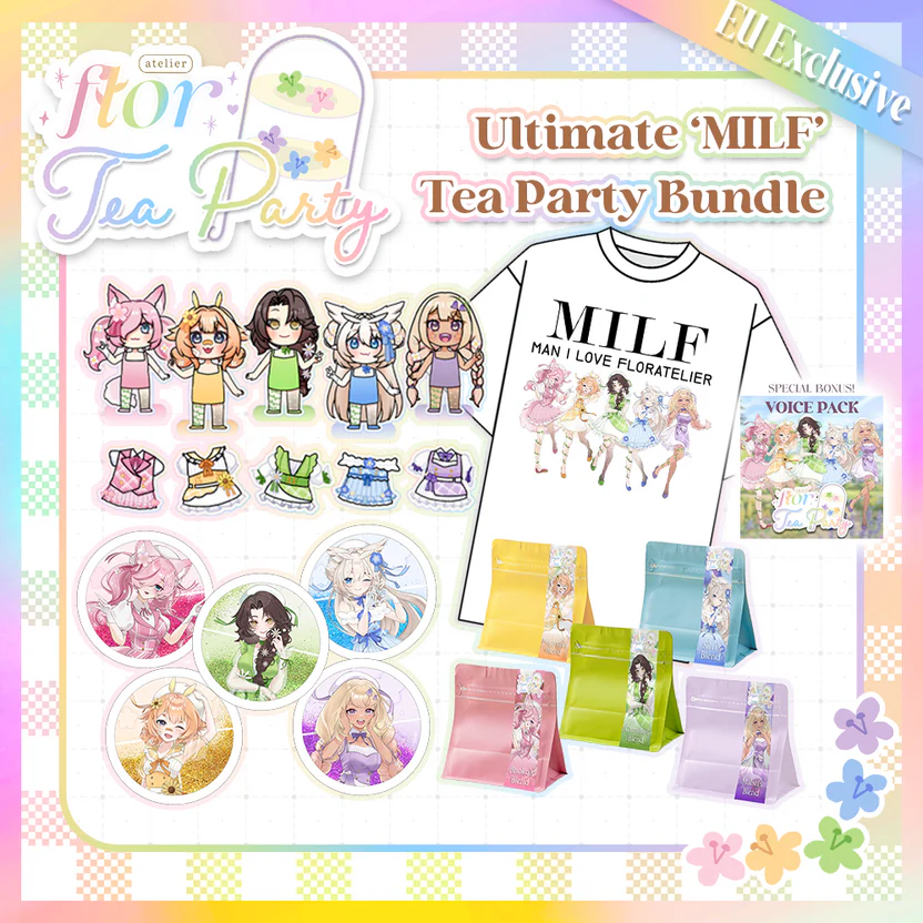 floratelier_'s tweet photo. ⏰ 𝐏𝐫𝐞-𝐨𝐫𝐝𝐞𝐫𝐬 𝐚𝐫𝐞 𝐜𝐥𝐨𝐬𝐢𝐧𝐠 𝐬𝐨𝐨𝐧!

The exclusive florAtelier tea party merch pre-orders are closing soon! 
Afterwards, only very limited stock will be available.

We have both international and EU versions available!

🗓️ DL: July 4th
https://t.co/vuwOPf32GI https://t.co/kl3EfWcozj