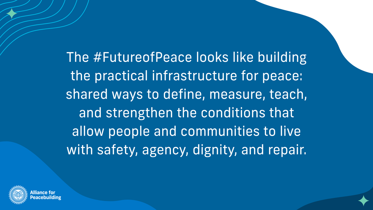 AfPeacebuilding's tweet photo. The Institute for Global Peacecraft shares what the #FutureofPeace looks like to them.

https://t.co/MrauCt6pHA 

#UNPeacebuilding
#UNPeacebuildingWeek https://t.co/1wbW3FHvVQ