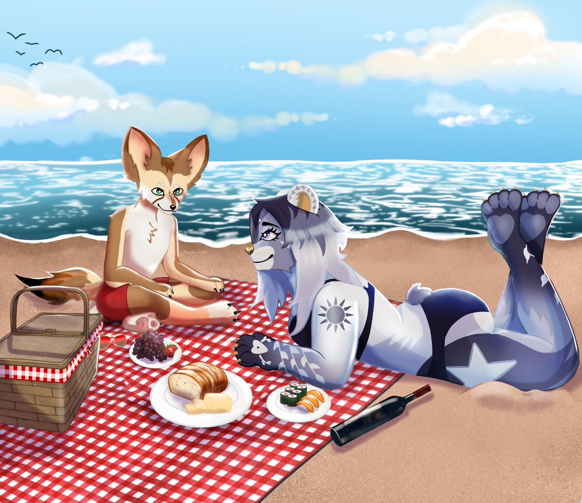 spyders_web_'s tweet photo. comm for Epicandrew97 on insta! Yall my ipad deleted the file for this in the middle of working on it and i had to practically restart, but in the end i love how it turned out :3 #digitalart #furryart #furry #summer https://t.co/G9fmTUqQt3