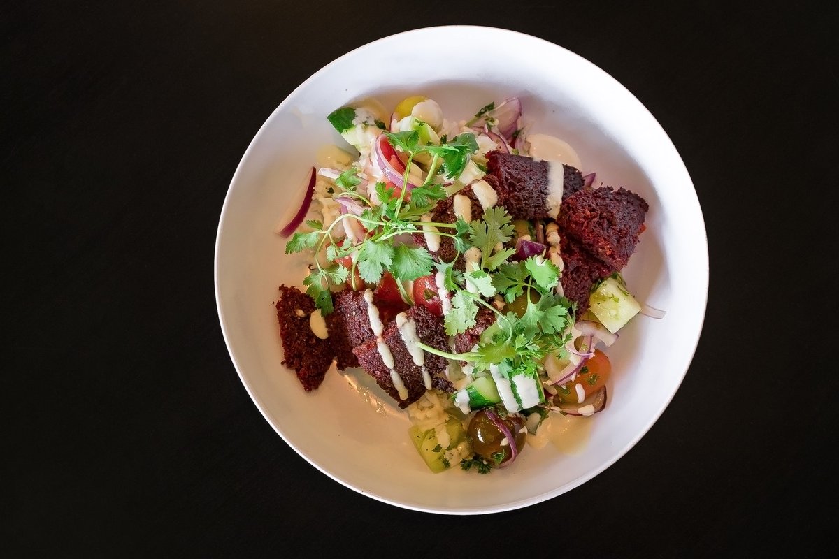 cheferikosol's tweet photo. LENTIL PATTY AND TAHINI at McFlamingo is a feel-good favorite 🌿 Two lentil patties with tomato, parsley, cilantro and garlic, red onion, and tahini sauce over rice bring fresh flavor and hearty comfort to every bite. 😋 #McFlamingo #LentilPattyAndTahini #RiceBowl https://t.co/bo8aaLBoss