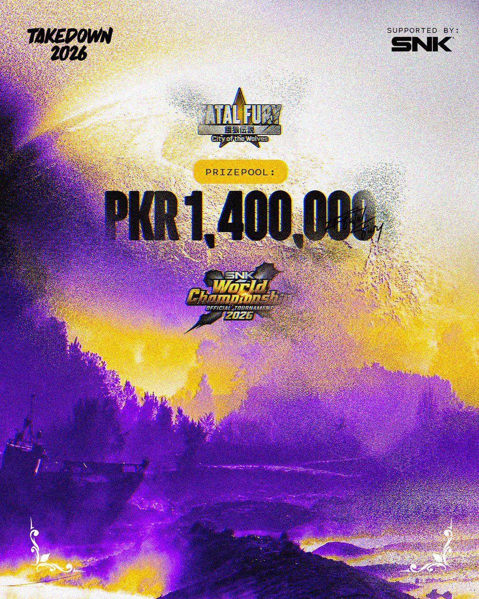 BAAZ_GG's tweet photo. FATAL FURY: CITY OF THE WOLVES
MASTER 2 EVENT

1,400,000 PKR (5,000 USD) https://t.co/A2O1kvodzp