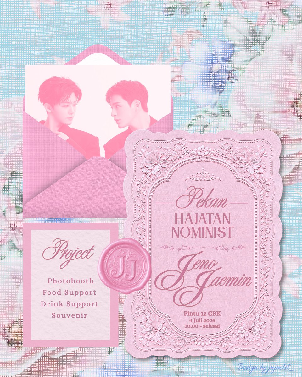 jaexxu_'s tweet photo. ༺❀༻
𝓦𝓮 𝓬𝓸𝓻𝓭𝓲𝓪𝓵𝓵𝔂 𝓲𝓷𝓿𝓲𝓽𝓮 𝔂𝓸𝓾 𝓽𝓸:

🩵 𝐏𝐞𝐤𝐚𝐧 𝐇𝐚𝐣𝐚𝐭𝐚𝐧 𝐍𝐨𝐦𝐢𝐧𝐢𝐬𝐭 🩷

Jeno &amp; Jaemin datang ke Jakarta, masa Nominist nggak kondangan? 💍

🕙 Sabtu, 4 Juli 2026 | 10.00 WIB – selesai
📍 Pintu 12 GBK

#PekanHajatanNominist
#NCTJNJM
#DUALITYInJKT https://t.co/7xFlEPM4fk
