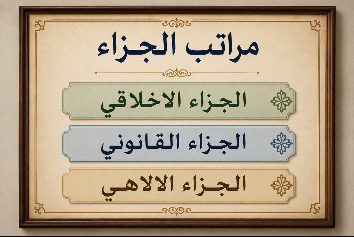 MAasiri71's tweet photo. _

                     مراتب الجزاء

يقوم استقرار المجتمعات وصلاح الإنسان على فهم مراتب الجزاء وأول هذه المراتب 

الجزاء الأخلاقي : 
وهو الأثر الذي يعود على الإنسان من داخل نفسه. فمن يفعل الشر قد يشعر بالذنب والندم وضيق الصدر وانقباض النفس، وقد يطارده القلق وإن لم يعاقبه أحد. أما من يفعل الخير فإنه يجد راحة وطمأنينة وانشراحاً في صدره وسعادة داخلية تشجعه على الاستمرار في العمل الصالح.

الجزاء القانوني : 
وهو ما تفرضه السلطات الشرعية أو الوضعية من عقوبات أو إجراءات تحفظ الحقوق وتصون النظام العام. 

الجزاء الإلهي : 
هو أعظم مراتب الجزاء وأشملها، لأنه قائم على علم الله الكامل وعدله المطلق. ومنه جزاء معجل يراه الإنسان في حياته من توفيق أو حرمان أو بركة أو ابتلاء، ومنه جزاء مؤجل يكون بعد الموت يوم الحساب. 

وحين يدرك الإنسان هذه المراتب الثلاث يدرك أن أفعاله لا تضيع، وأن لكل عمل أثراً وجزاءً .

فالكم التوفيق 
محمد عبدالله عسيري