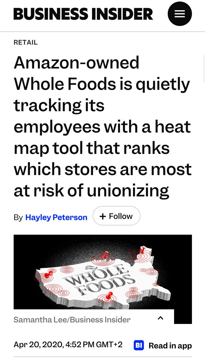 lpuwer_'s tweet photo. @ComradeSaif_ @Maher_ibrahim9 ده كان تسريب من شركة Whole Foods اللي مالكاها Amazon في دراستهم انهي فروع ليهم اكتر عرضة لتكوين نقابة عمالية عشان الشركة عايزة تقلل تحالفات العمال. الفروع الأقل تنوع عرقي كانت اكتر فروع عندها اكبر احتمالية لتكوين نقابة. https://t.co/yrCw1zO0zo