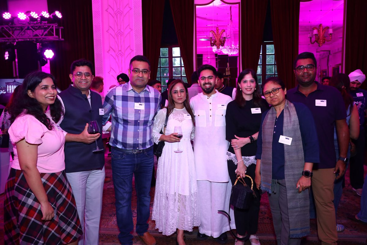 UCLAlumni's tweet photo. #HereItWillHappen in India 🇮🇳

From the Delhi campaign launch focused on AI and climate change, to buzzing alumni receptions in Bengaluru and Mumbai – this visit was a reminder of what our UCL Alumni community can achieve together 🙌 

Read the full story: https://t.co/HnYb6ygRQa https://t.co/xwQyj5B1DG