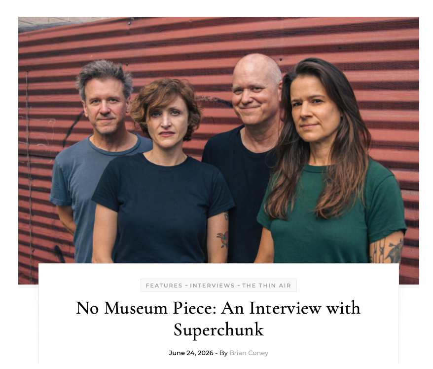 mickearley's tweet photo. Ahead of SUPERCHUNK'S First Dublin show in 25 years this Sat, the band had a chat with the Thin Air

https://t.co/z4VWTDdGcE

@thethinair 

Limited tickets for this Sat @ButtonFactory22 https://t.co/j2j2Gtnbjl