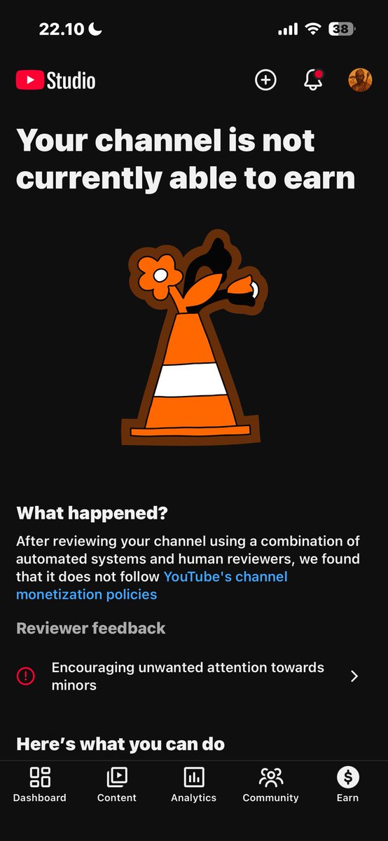 owencstuffs's tweet photo. Hey @TeamYouTube @YouTube my channel “African Tales John” got rejected for monetization with “encouraging unwanted attention towards minors”

I have ZERO content involving minors. https://t.co/pXBKCZlRpl