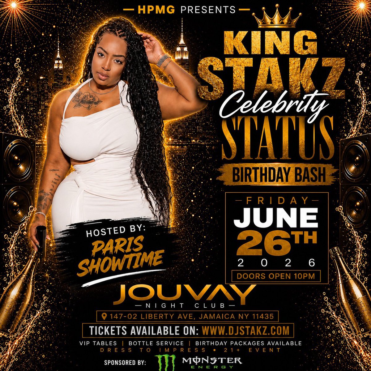 DJSTAKZ's tweet photo. This Fri June 26th, DJ STAKZ official Bday Bash NYC inside of JOUVAY NIGHT CLUB : https://t.co/EdG7PDlKbv https://t.co/UtyI2SJ5jH