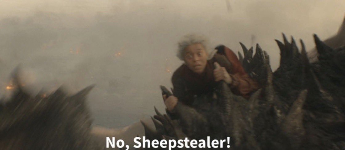 TheXerxesHQ's tweet photo. Whenever a dragon disobeys an order, it costs Rhaenyra one of her children. https://t.co/jYSQDDD4Ta