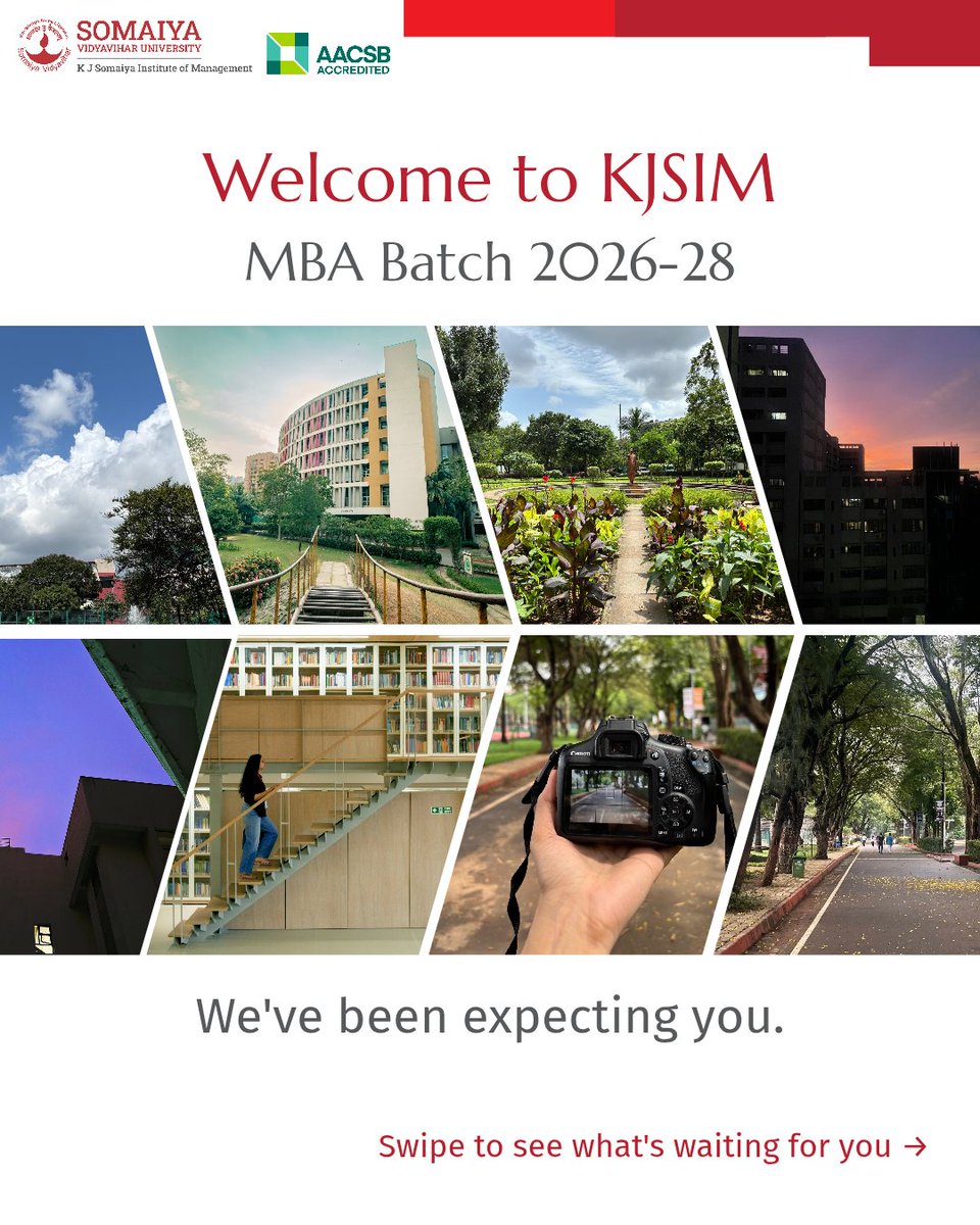 kjsimofficial's tweet photo. The campus seems a little more complete today. ❤️✨
#KJSIM #KJSomaiyaInstituteofManagement #MBA #TSchool #MBA2026 #WelcomeToKJSIM https://t.co/OtodWPYaVR