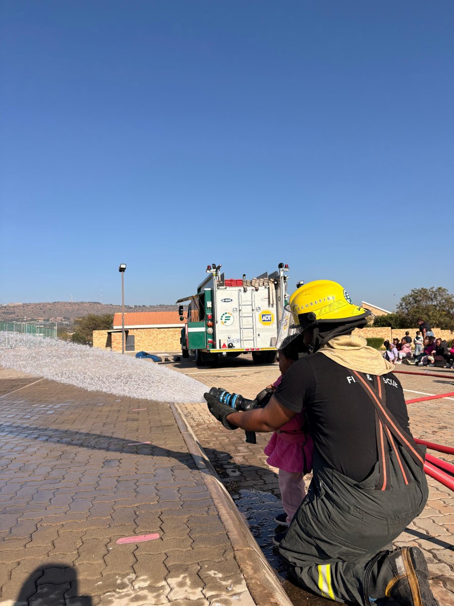 Fidelity_Secure's tweet photo. Young firefighters in the making!

The Fidelity SecureFire team recently visited a local school in Roodepoort, giving learners an exciting opportunity to meet real firefighters and experience a fire engine up close.

From exploring firefighting equipment to learning valuable fire safety tips, the day was filled with curiosity, excitement, and hands-on learning. Initiatives like these help inspire young minds while promoting the importance of fire safety and emergency preparedness from an early age.

Together, we're building safer communities—one lesson at a time.

#SecureFire #Roodepoort #GreenMachine #FireSafety #CommunityEngagement #FutureFirefighters #AlwaysThereForYou #KeepingYouSafe #SafetyFirst #FidelityServicesGroup #WeAreFidelity