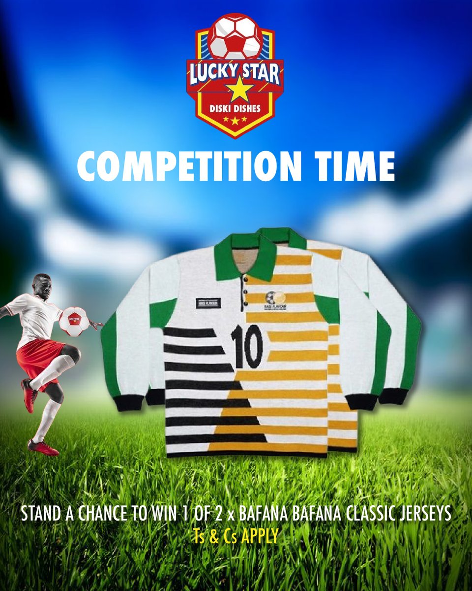 LuckyStarSA's tweet photo. DO OR DIE FOR BAFANA 🇿🇦

Tonight, the boys need us more than ever.

Predict Coach Broos' Starting XI for a chance to WIN a classic #BafanaBafana supporters jersey.

Reply with your Starting XI
Follow &amp; like us

⏰ Entries close at 00:00 (25/06/26)
Ts &amp; Cs apply
#AllInForBafana https://t.co/KrR2zKPjHQ