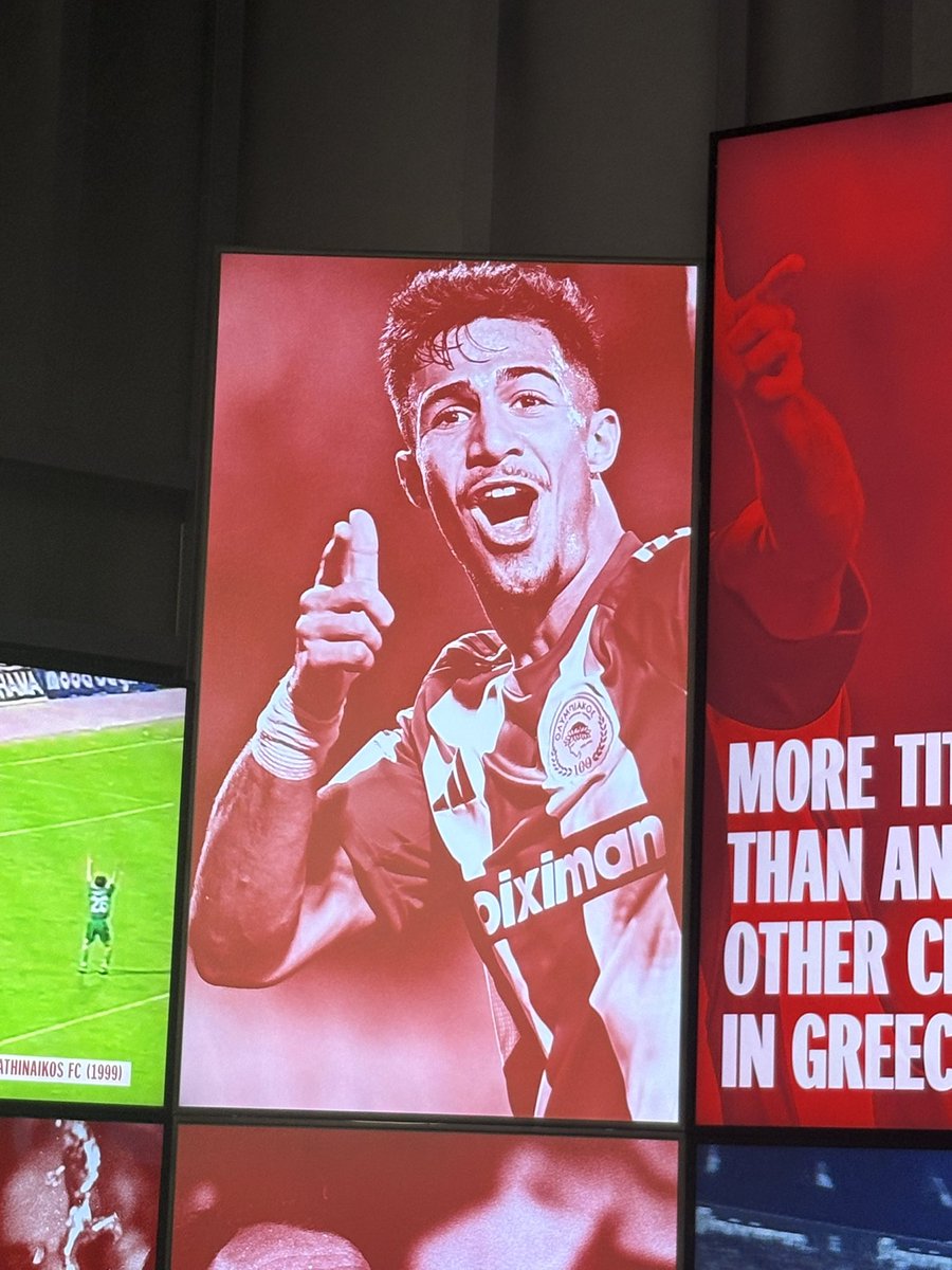 BrainyNewSexySH's tweet photo. Olympiacos Stadium Tour! Look who I spotted! 💙🤍🇬🇷⚽️🔥 #Olympiacos #OlympiacosStadium #OlympiacosFC #AthensOlympiacos #Stadiumtour #BHAFC https://t.co/DKecn2t3Ys