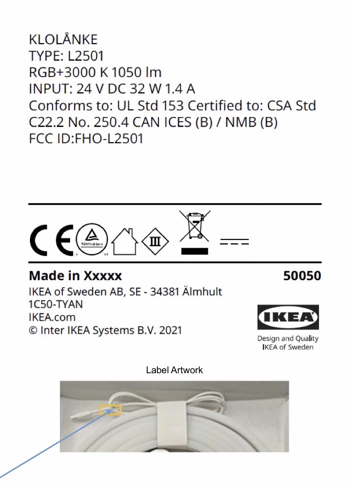 ringo_tech's tweet photo. Matter over Thread対応テープライト
IKEA
L2501: KLOLÅNKE
L2502: STYRSTRECK 

FCC通過 https://t.co/hJIOtV2qFc