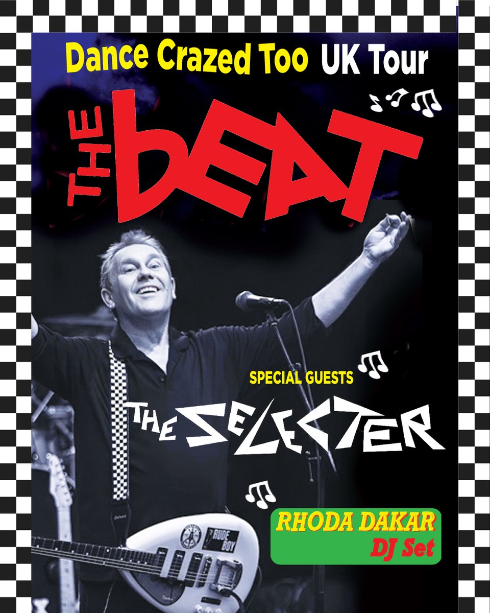 O2SBE's tweet photo. Legendary 2-Tone group The bEAT are taking the 'Dance Crazed Too UK Tour' to #O2ShepherdsBushEmpire on Fri 02 Oct alongside special guests @TheSelecter and @RhodaDakar 🏁

Don't miss out - grab your tickets now🔗https://t.co/apgIuIA67f https://t.co/Vwfa5omi8j