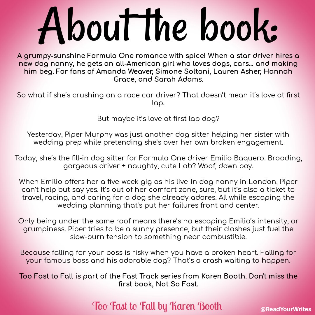 ReadYourWrites's tweet photo. 𝐓𝐎𝐎 𝐅𝐀𝐒𝐓 𝐓𝐎 𝐅𝐀𝐋𝐋 by Karen Booth
"I loved Too Fast To Fall for its simplicity. It was fun & entertaining, w/out the usual dark & gloomy moments for the couple."
https://t.co/a2uzx4NU7L
#sportsromance #romcom #toofasttofall #karenbooth #harlequinbooks @HarlequinBooks https://t.co/DlOu7g4aLt