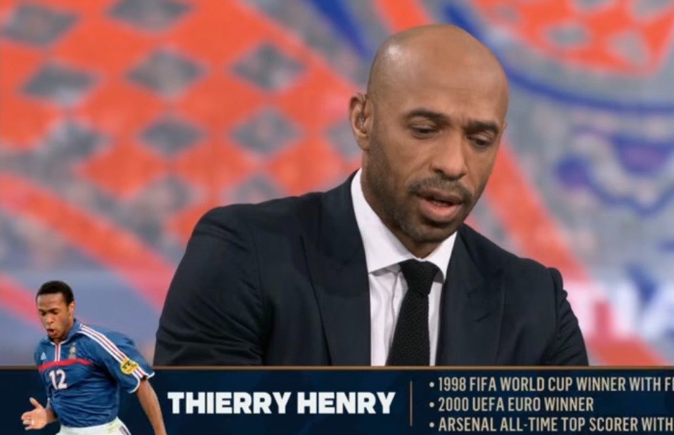 Vfynn_'s tweet photo. 🚨🎙️New: Thierry Henry on FIFA’s new mouth-covering rule:

Almirón gets sent off in the Paraguay & Turkey game. Bellingham gets away in yesterday’s game between Ghana and England. Same rule, different treatment:

Let me be clear: I have always believed in the beauty and integrity of this game, but what we are witnessing with this new FIFA rule is deeply troubling. On paper, it aims to curb unsportsmanlike behavior. In reality, it exposes a system rotten to its core — selective enforcement that protects the privileged and punishes the rest.

Jude Bellingham, covers his mouth while confronting a Jordan Ayew, clashes with the bench, and walks away unscathed. Almiron does the exact same thing? Straight red card. Same tournament, same gesture, polar opposite outcomes. This is ‘rules for thee, but not for me’ in its purest form. Star privilege activated, while smaller nations pay the price.

FIFA and IFAB claim they want to protect the game from insults, yet the rule is applied like a precision scalpel against players from Paraguay or Ghana and like a blunt instrument ignored for European stars. Bellingham can tell the Ghana bench to get lost, engage in confrontations, and still receive the Hollywood treatment. 

One English player, a white European star is shielded. Paraguayan and African players? They face harsh punishment for the same actions. FIFA no longer hides its bias: European football sits at the top of the pyramid, and everyone else is beneath it. This isn’t equality; it’s systemic double standards that echo far beyond the pitch.

This hypocrisy is why so many have grown disillusioned with modern football. New rules designed to ‘stop insults’ are weaponized only against non-stars. The little guys get crushed under the weight of the system, while the elites operate above it.

Football is passion, emotion, and raw human fire, the intensity of two players facing off, the words exchanged in the heat of battle. FIFA is turning it into a scripted, sanitized spectacle reserved for the chosen few. One rule for Bellingham and his ilk, another for everyone else. Paraguay loses a key player for ‘hiding words,’ while England escapes consequences for open confrontations. Fair play is not just dead under this regime, it has been executed and buried beneath layers of hypocrisy and selective justice.

Even VAR, meant to bring clarity, plays its part in the farce. It goes for coffee when England needs scrutiny — missed penalties, unpunished reds versus Ghana — but becomes hyper-vigilant the moment someone like Almirón steps forward. Smaller nations get the full weight of the book thrown at them, while the big teams receive the benefit of every doubt.

The game we love deserves better. Until FIFA applies its rules with true impartiality — an iron fist for all, not just the powerless — the soul of football will continue to erode. Fans see through the facade. The players from Africa and South America feel the injustice every time they step on the pitch. And no amount of new regulations can mask the truth: in today’s game, some are far more equal than others.”