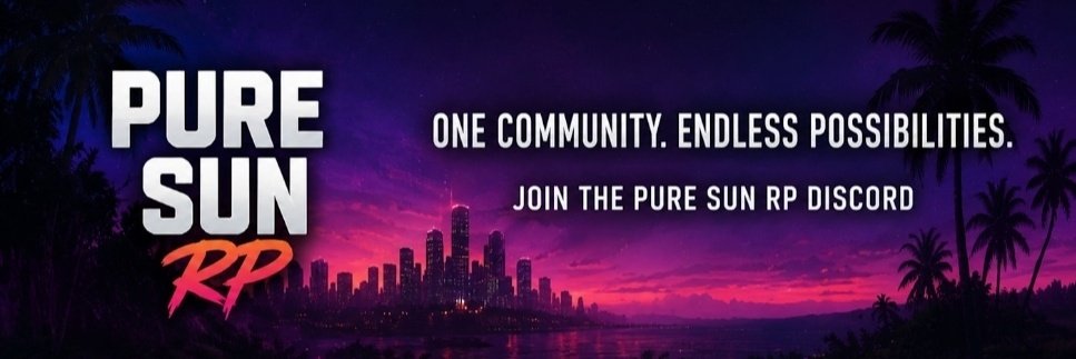 PureSunRP's tweet photo. If you guys are interested in GTA 6 Roleplay and want to join a community early and help build what we want to make the best roleplay server ever please come join the Pure Sun RP Discord. https://t.co/26rkn6Wkc7
https://t.co/26rkn6Wkc7 https://t.co/MOfLSyj3V9