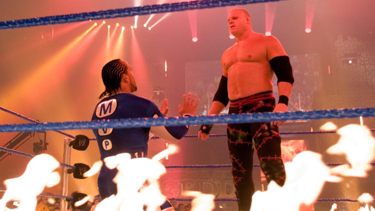 WrestlingWCC's tweet photo. MVP reveals he was paid “25 or $30,000” for his 2006 inferno match against Kane 🔥 

(via Marking Out with MVP &amp; Dwayne Swayze) https://t.co/BHxbrBeejD