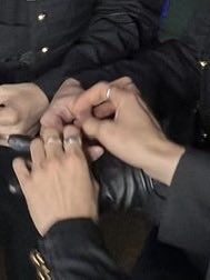ttalgiily's tweet photo. at first it looks like a normal photo but the moment you zoom in on their hands. you’ll see gyuvin gently holding &amp; guiding ricky's fingers. it’s always the quiet princess treatment for his ricky that leaves me so soft in tears 😭 tiny details of them being the fondest alive 🥺💗 https://t.co/YHno0VuCfo