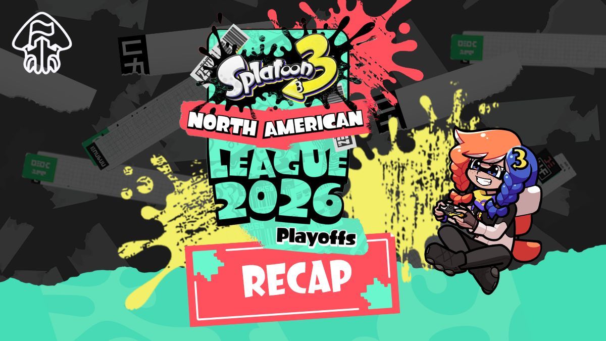 SplStrong's tweet photo. The Splatoon 3 North American League 2026 has ended: 10 weeks of competition led up to the Playoffs on June 20-21st. 

Out of 8 teams, after a combined 10 hours on stream, who walked out as champions? https://t.co/0sg991ySh9 https://t.co/BqLXOSTAbE