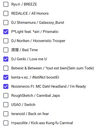 Zemqu's tweet photo. Forgot that I wanted to do this xd
Hardcore Syndrome 5. It's too hot here for any coherent thoughts to write down, so some songs = good and some songs = okay. https://t.co/87yhx4kFHD