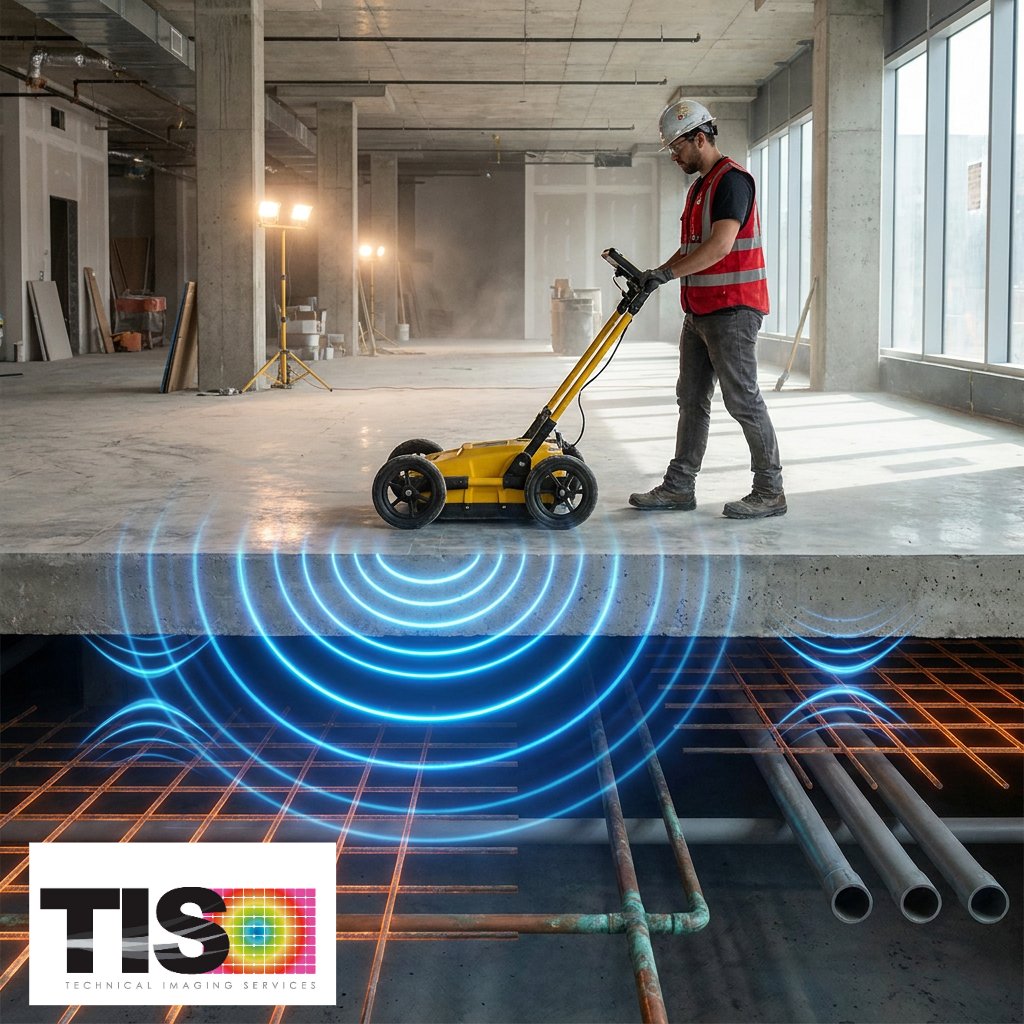 TISQatar's tweet photo. Concrete isn't always as solid as it seems. Even the smallest cracks can hide major structural issues. 
Ground Penetrating Radar (GPR) technology reveals what’s hidden beneath—from buried pipes and cables to internal fractures that could threaten a building's integrity.
Contact us for more information: 44364611 
email: info@tis-qatar.com
